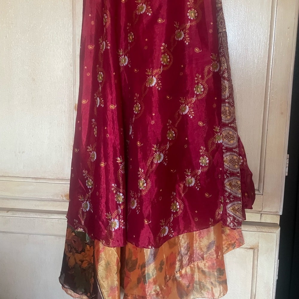 Reversible wrap skirt